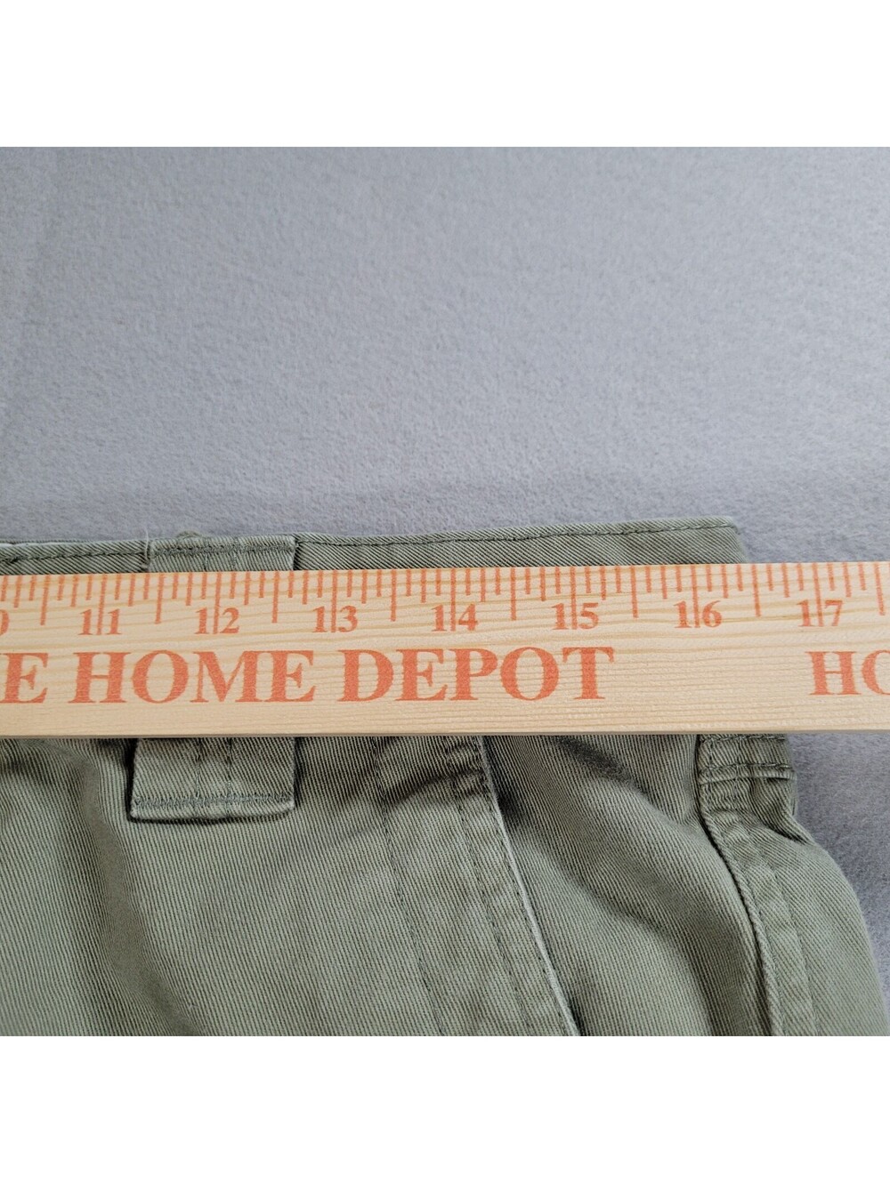 Matchstick Cargo Pants Mens 32x30 Khaki Canvas Straight Leg Pockets Utility - Picture 3 of 9